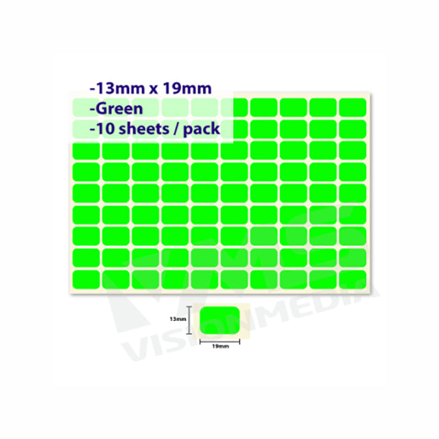 LABEL STICKER 13MM X 19MM