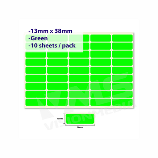 LABEL STICKER 13MM X 38MM