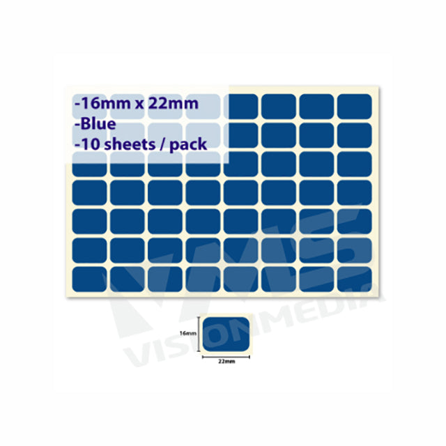 LABEL STICKER 16MM X 22MM