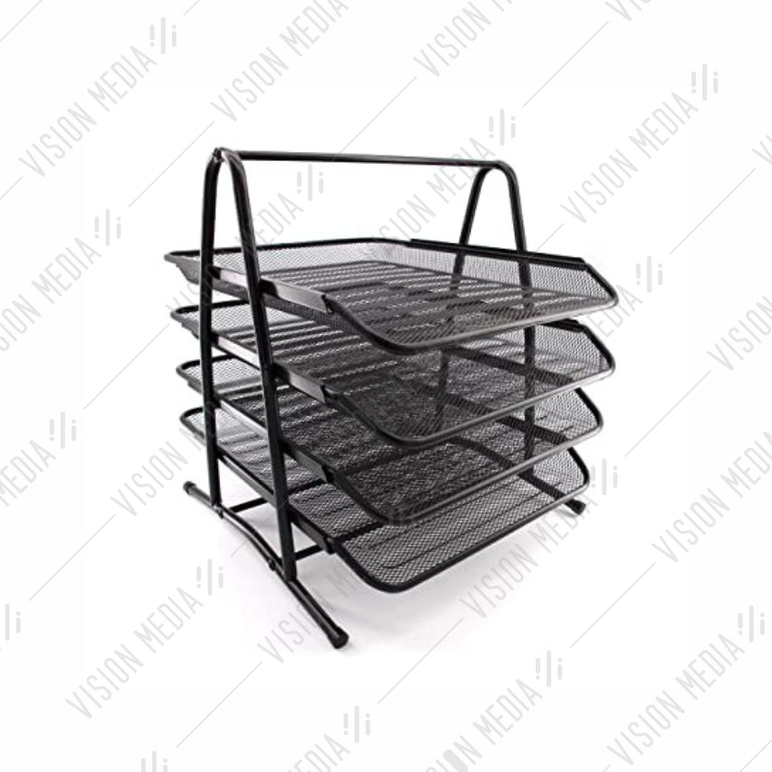 4 TIER WIRE MESH DOCUMENT TRAY