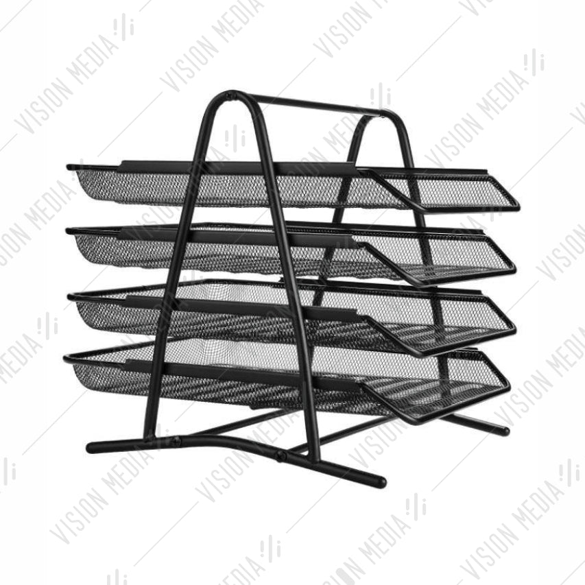 4 TIER WIRE MESH DOCUMENT TRAY