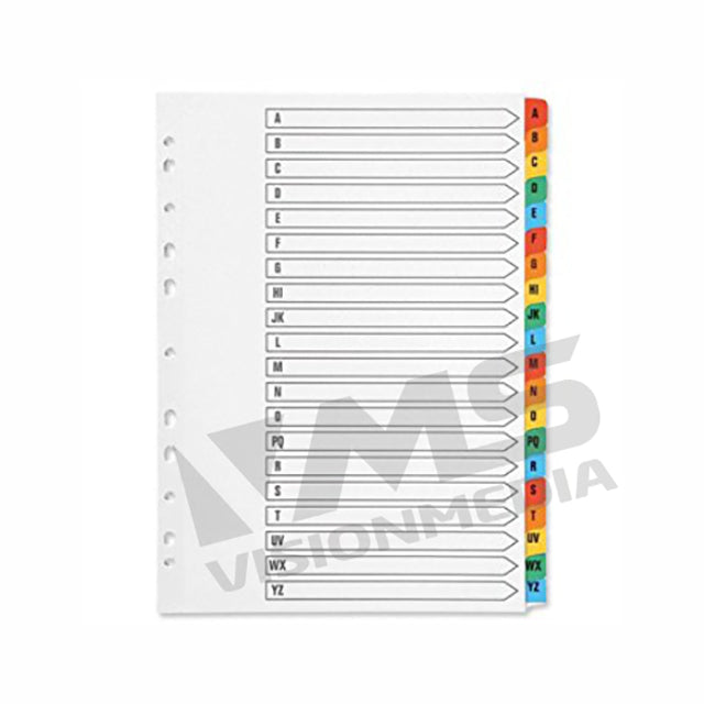 PLASTIC A TO Z INDEX DIVIDER (904-12) (1 SET / PACK)