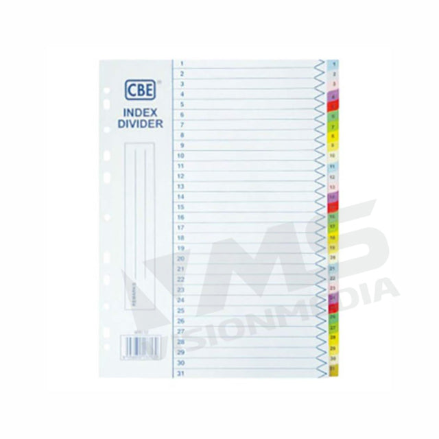 PAPER NO.1 ~ NO.31 INDEX DIVIDER (907-31) (1 SET / PACK)