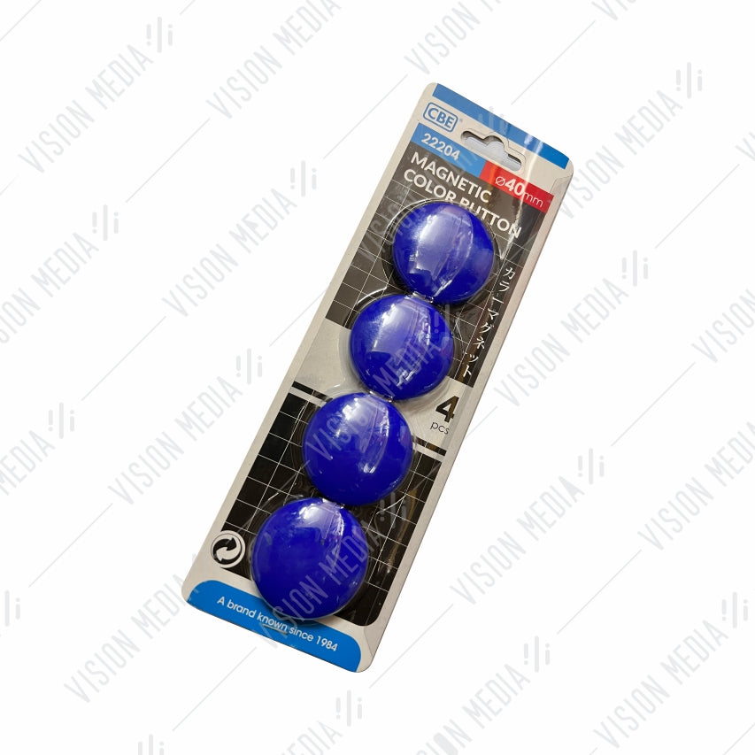 LARGE MAGNETIC BUTTON 40MM (4PCS PER PACK) (CBE22204) *RANDOM COLOUR