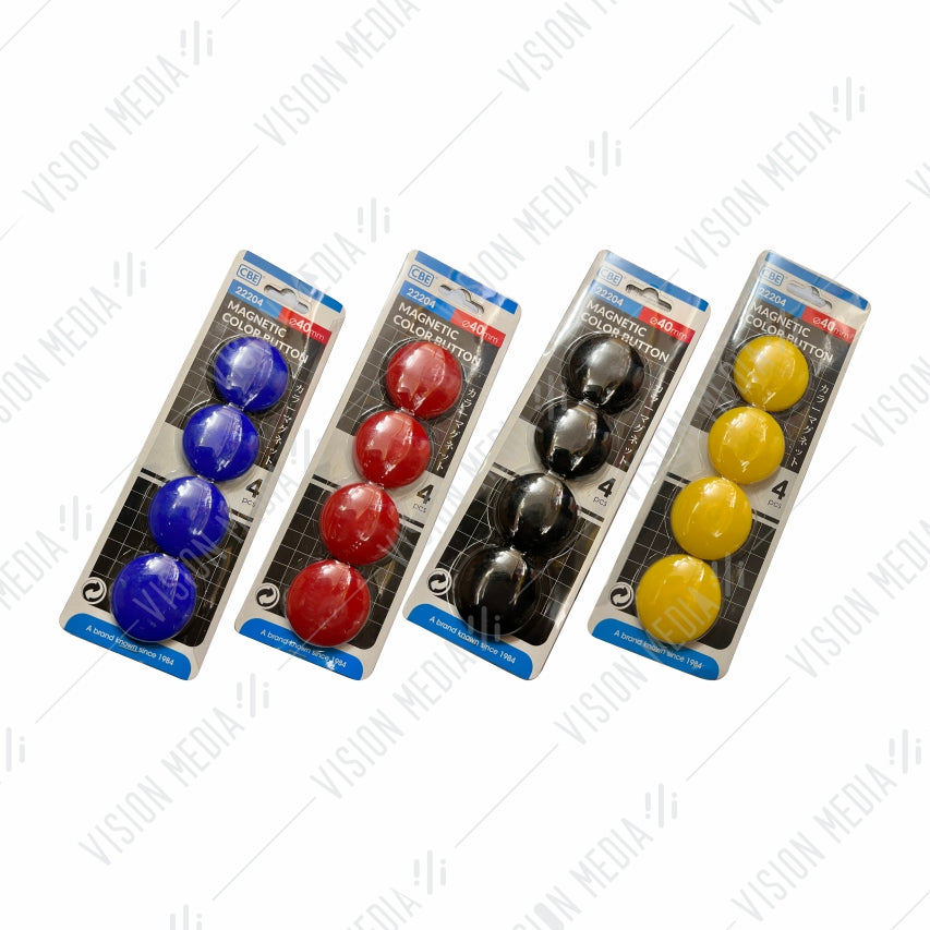 LARGE MAGNETIC BUTTON 40MM (4PCS PER PACK) (CBE22204) *RANDOM COLOUR