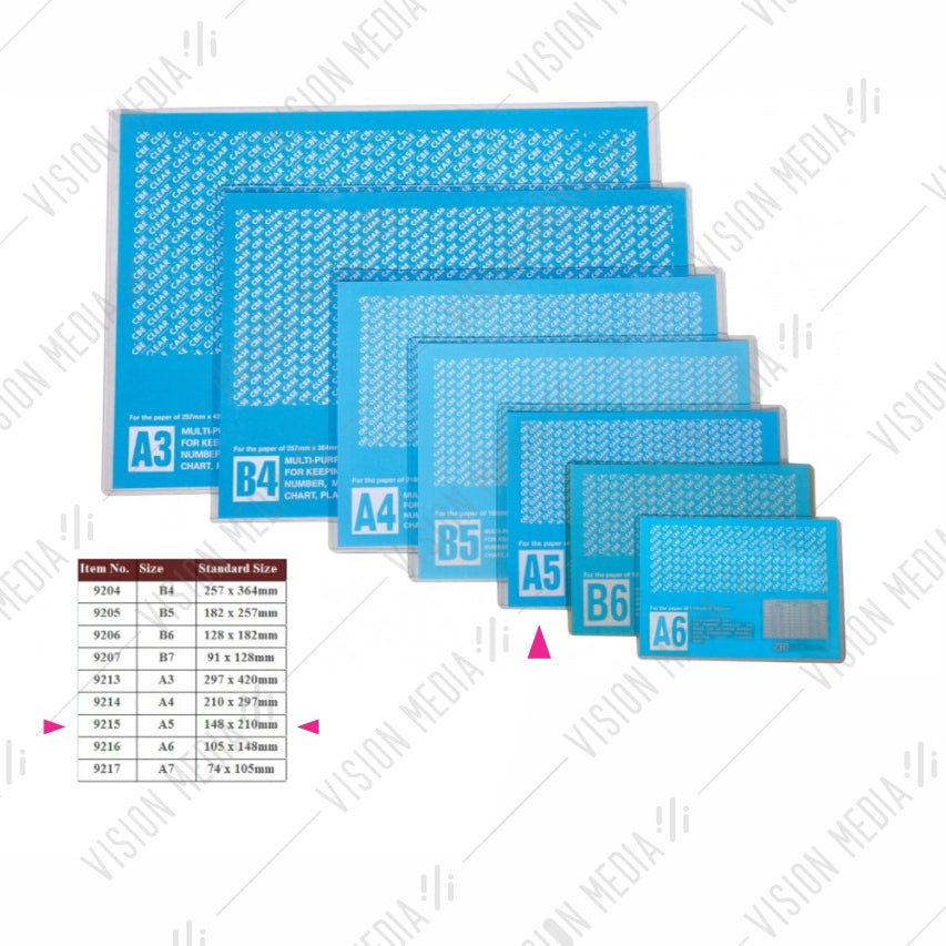 HARD PVC CLEAR CASE A5 (148X210MM) CBE9215