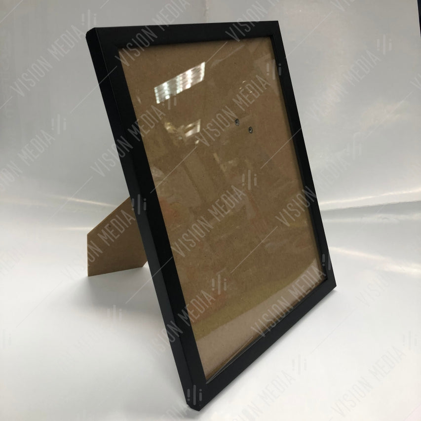 A4 SIZE BASIC BLACK WOODEN PHOTO FRAME WITH GLASS FRAME