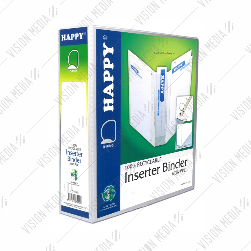 50MM PVC 2D RING INSERTER BINDER FILE A4 SIZE (7250) (HAPPY)