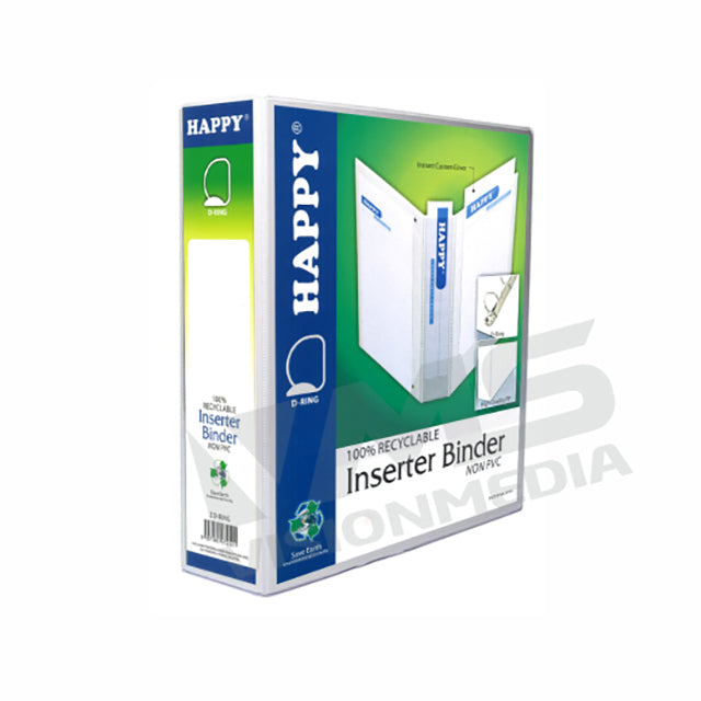 65MM PVC 2D RING INSERTER BINDER FILE A4 SIZE (7265) (HAPPY)