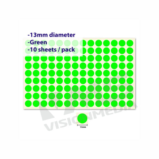 LABEL STICKER ROUND 13MM