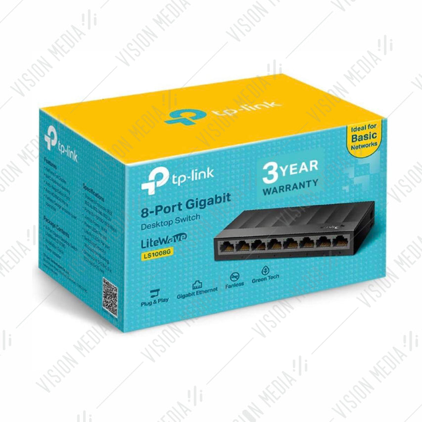 TP-LINK LITEWAVE 8-PORT GIGABIT SWITCH (LS1008G)