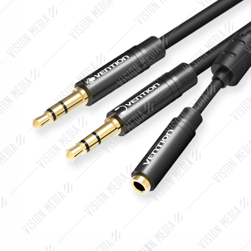 VENTION 3.5MM Y SPLITTER 2 (M) TO 1 (F) AUX CABLE (BBTBY)