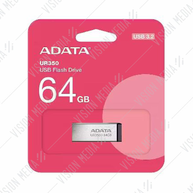 ADATA USB 3.2 FLASH DRIVE UR350 64GB (UR350-64G-RSR/BK)