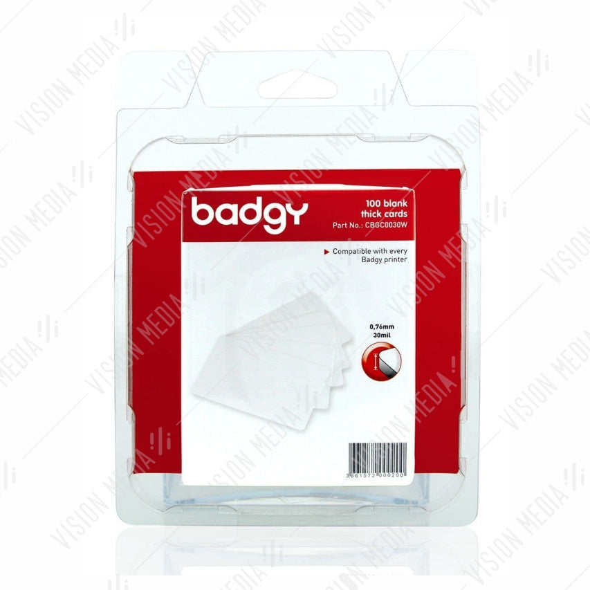 BADGY THICK BLANK PVC CARD 0.76MM (CBGC0030W)