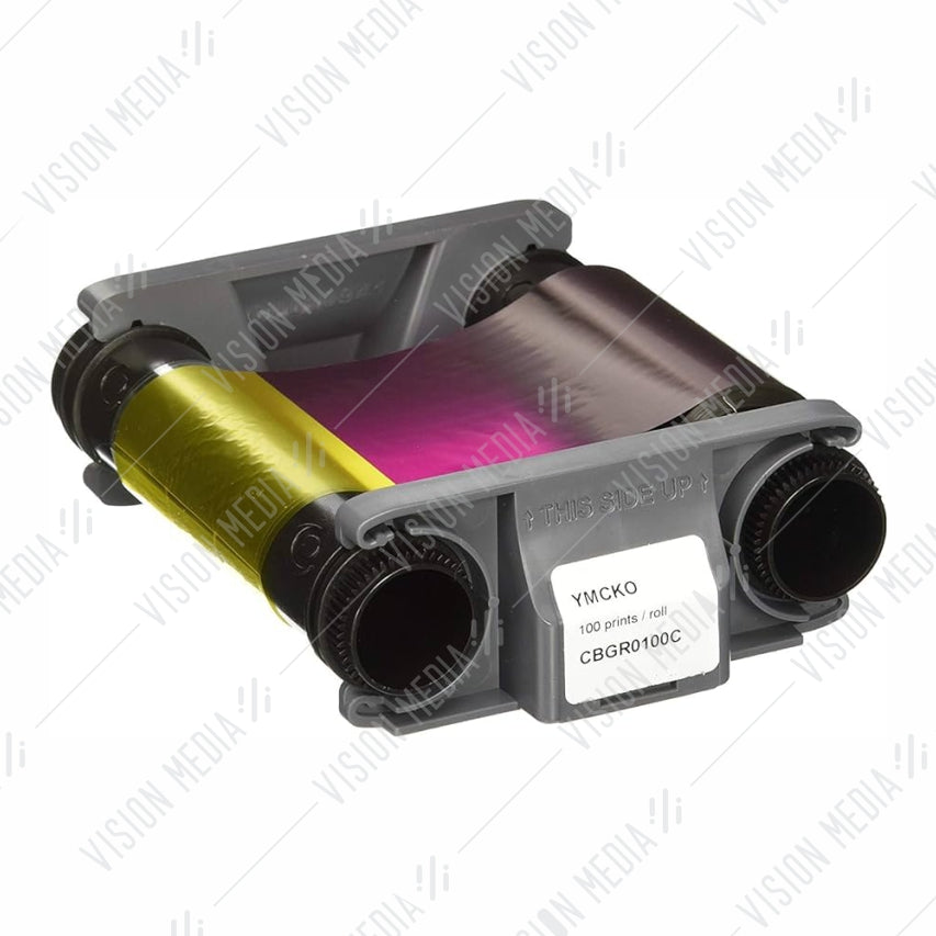 Rbs Ribbon EVOLIS BADGY COLOR RIBBON YMCKO 100 PRINTS (CBGR01) | Vision Media Supplies