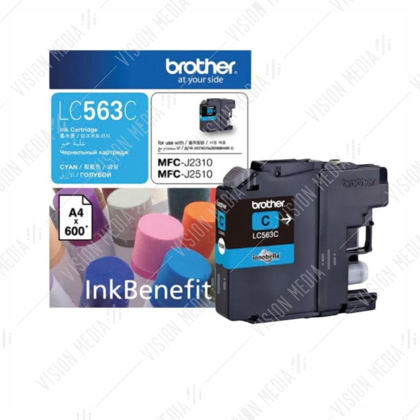 BROTHER CYAN INK CARTRIDGE (LC-563C)