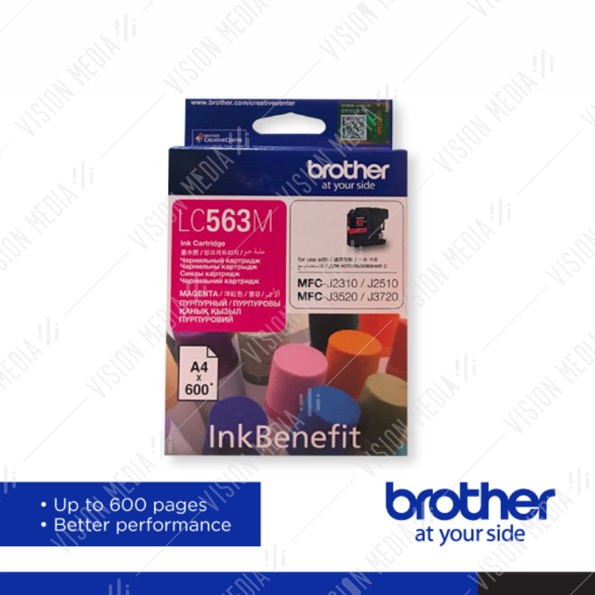 BROTHER MAGENTA INK CARTRIDGE (LC-563M)