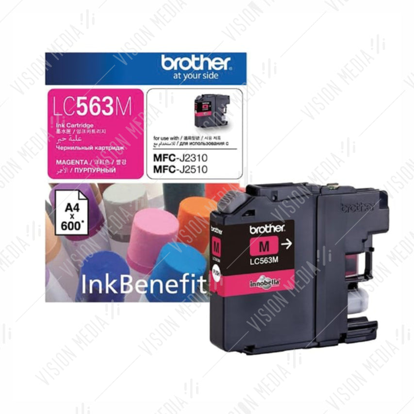 BROTHER MAGENTA INK CARTRIDGE (LC-563M)