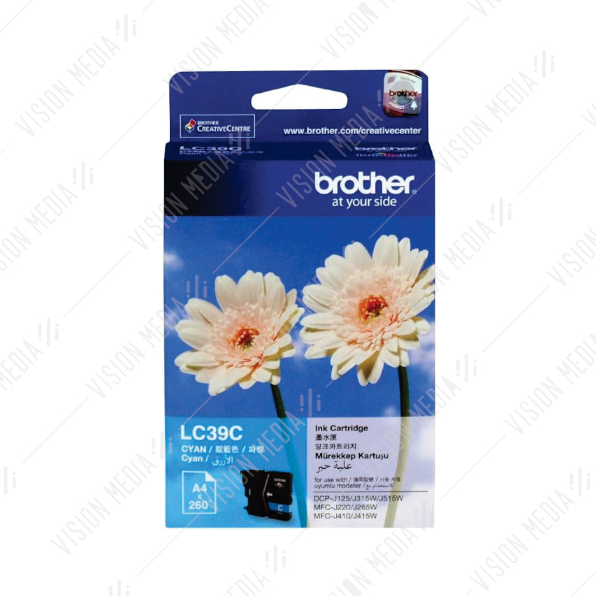 BROTHER CYAN INK CARTRIDGE (LC-39C)