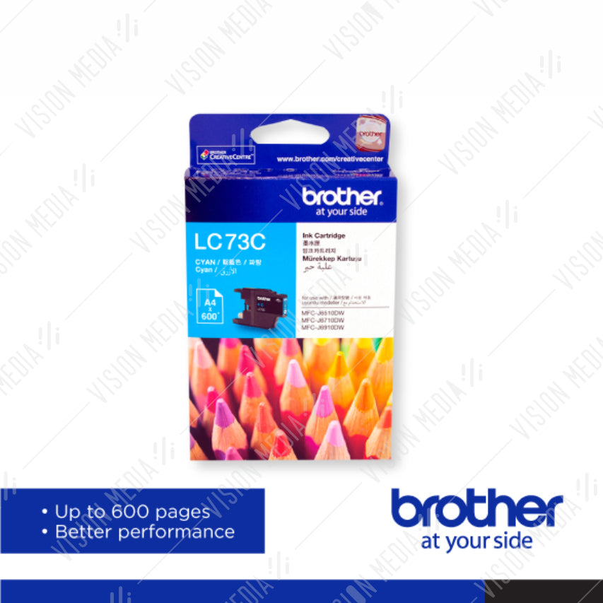 BROTHER CYAN INK CARTRIDGE (LC-73C)