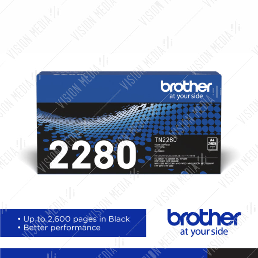 BROTHER BLACK TONER CARTRIDGE (TN-2280)