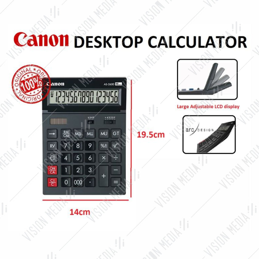 CANON 16-DIGIT CALCULATOR (AS-2600)
