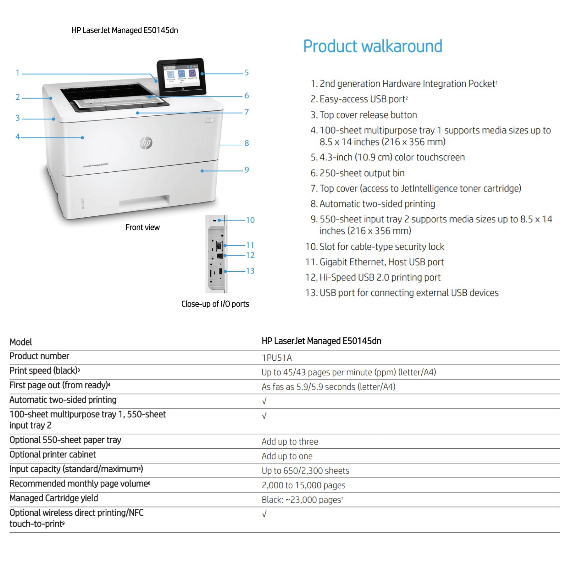 HP LASERJET MANAGED E50145DN (BUNDLE PROMO)