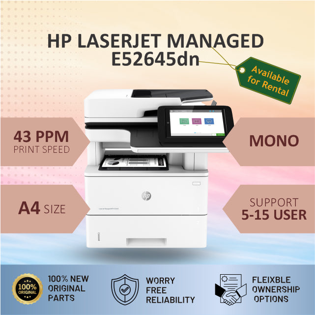 HP LaserJet Managed MFP E52645dn (RENTAL)
