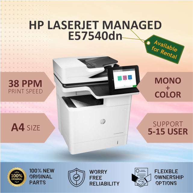 HP Color LaserJet Managed MFP E57540dn  (RENTAL)