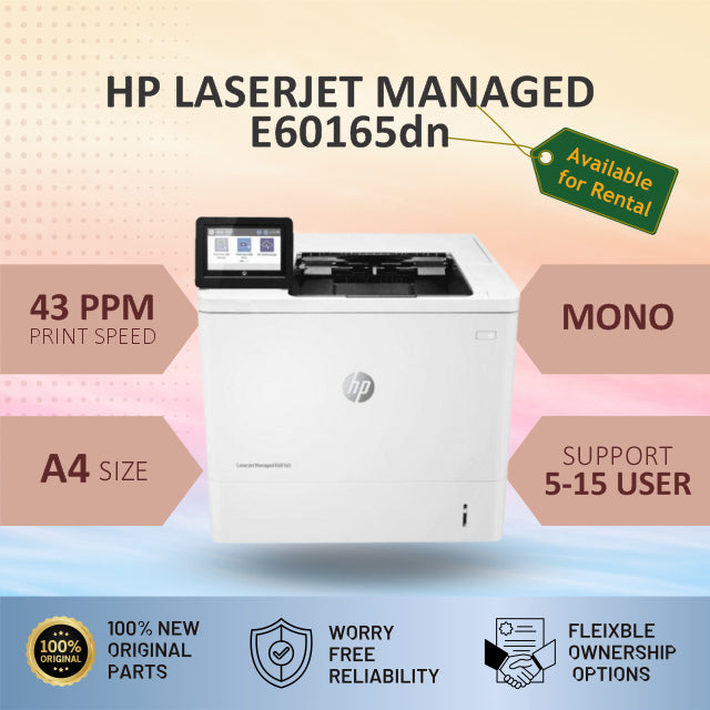HP LaserJet Managed E60165dn (RENTAL)