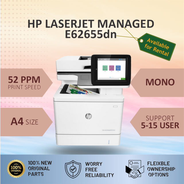 HP LaserJet Managed MFP E62655dn (RENTAL)
