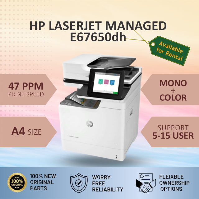 HP Color LaserJet Managed MFP E67650dh (RENTAL)
