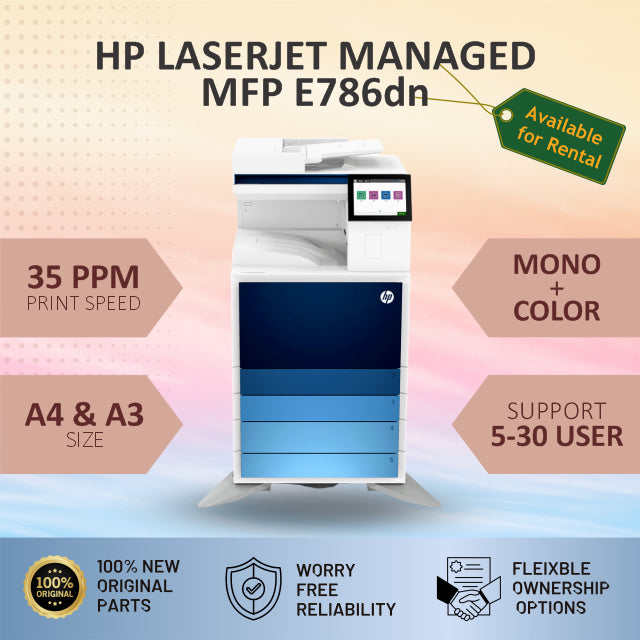 HP Color LaserJet Managed MFP E786dn (RENTAL)