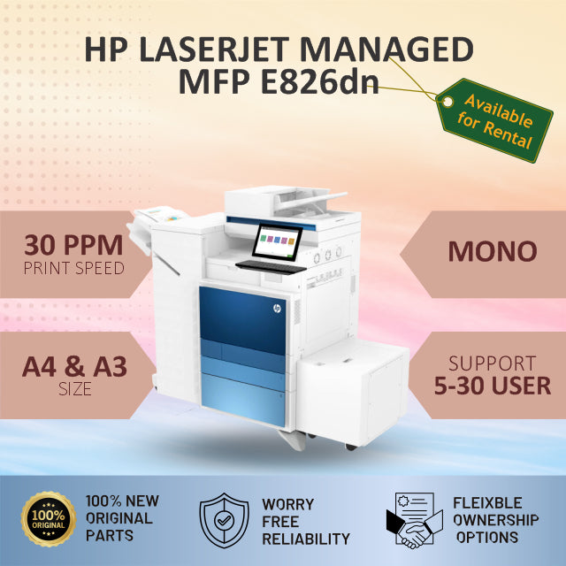 HP LaserJet Managed MFP E826dn (RENTAL)