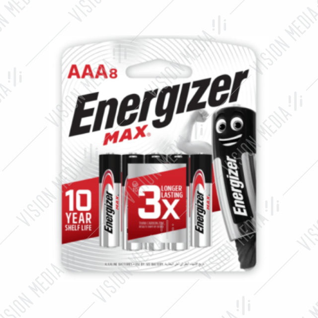 ENERGIZER ALKALINE MAX AAA BATTERY (8 PCS PACK) (E92BP8M)
