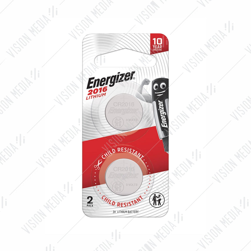 ENERGIZER LITHIUM COIN CR2016 BATTERY (2PCS/PACK) (2016BP2)