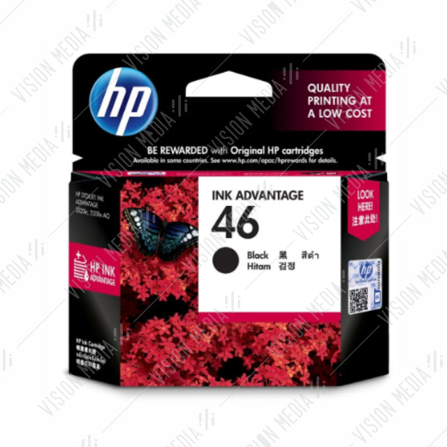 HP 46 BLACK INK CARTRIDGE (CZ637AA)