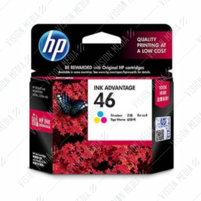 HP 46 TRI-COLOR INK CARTRIDGE (CZ638AA)