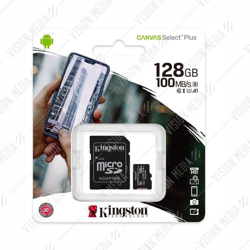 KINGSTON CANVAS SELECT CLASS 10 MICROSD 128GB (SDCS2/128GB)