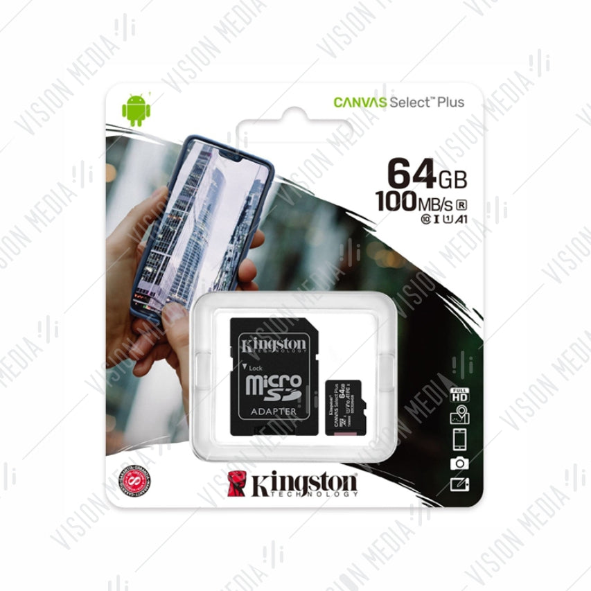 KINGSTON CANVAS SELECT CLASS 10 MICROSD 64GB (SDCS2/64GB)