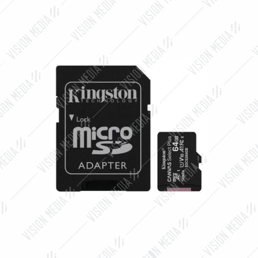 KINGSTON CANVAS SELECT CLASS 10 MICROSD 64GB (SDCS2/64GB)