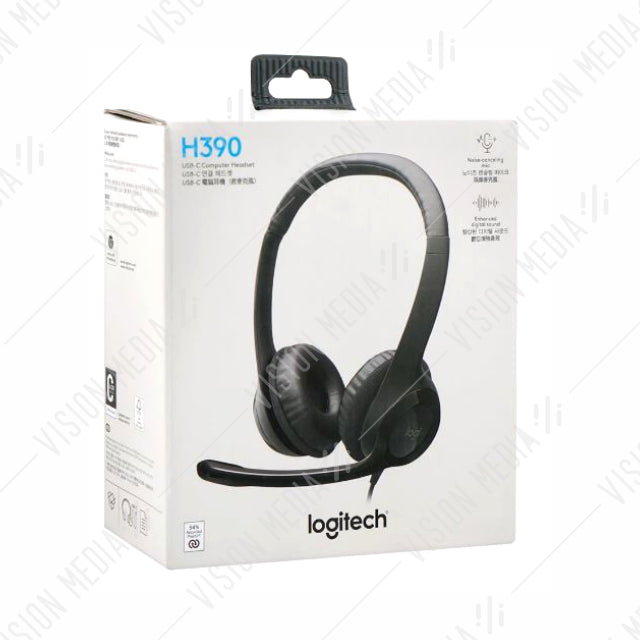 LOGITECH H390 USB-C COMPUTER HEADSET (BLACK) (981-001577)