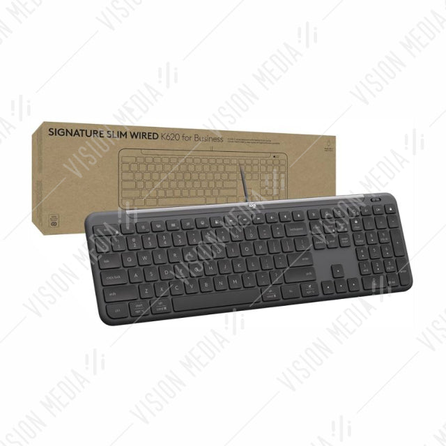 LOGITECH SIGNATURE SLIM WIRED KEYBOARD K620 FOR BUSINESS (920-013335)