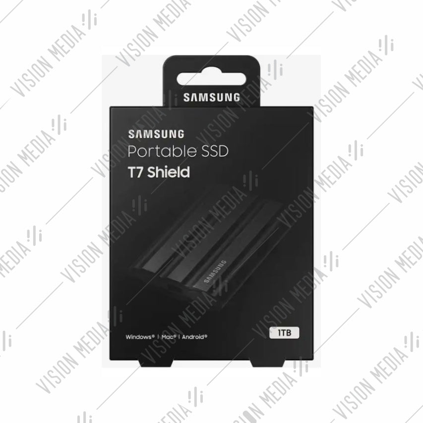 SAMSUNG PORTABLE SSD T7 SHIELD 1TB (BLACK) (MU-PE1T0K)