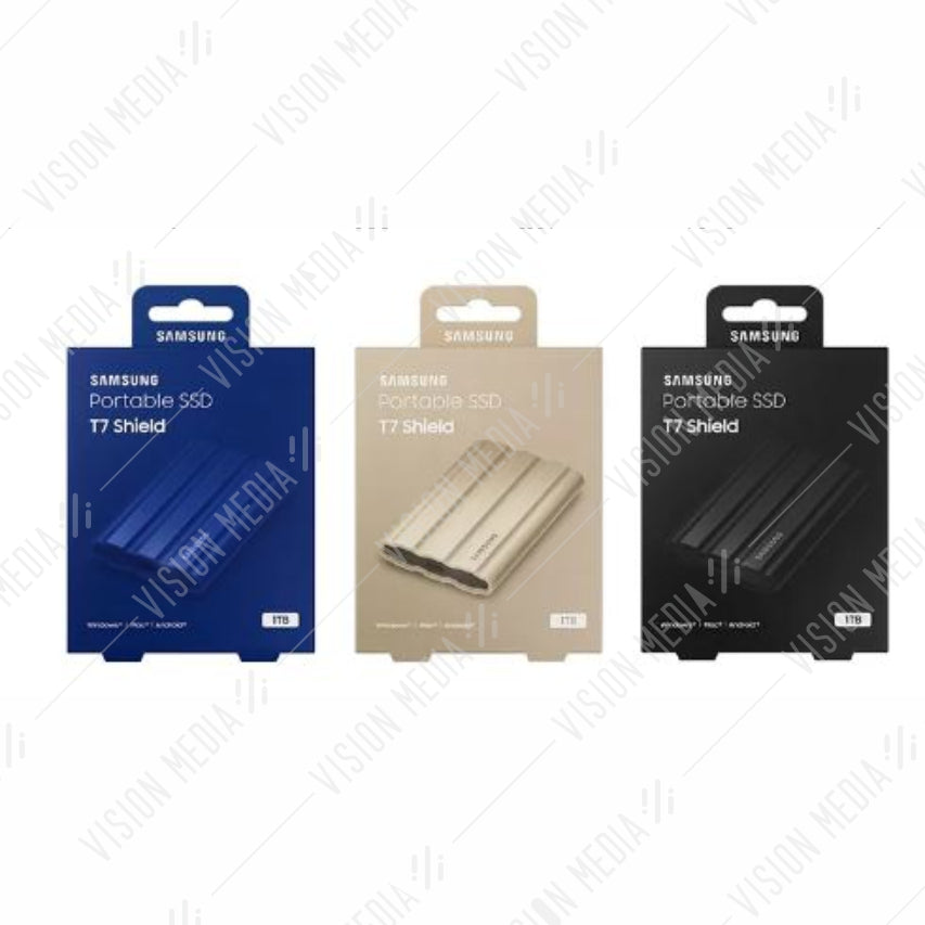 SAMSUNG PORTABLE SSD T7 SHIELD 1TB (BLACK) (MU-PE1T0K)