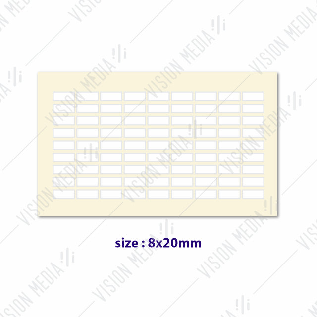 LABEL STICKER 8MM X 20MM