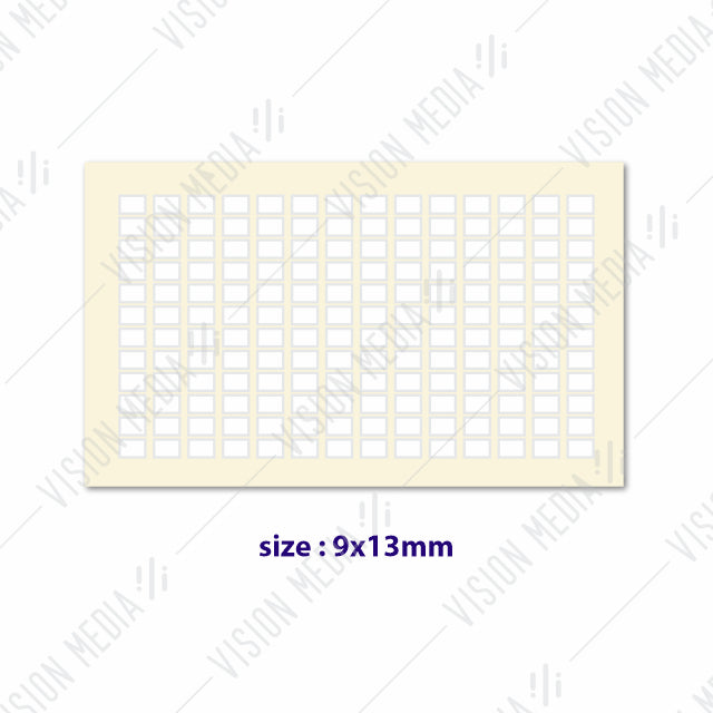LABEL STICKER 9MM X 13MM