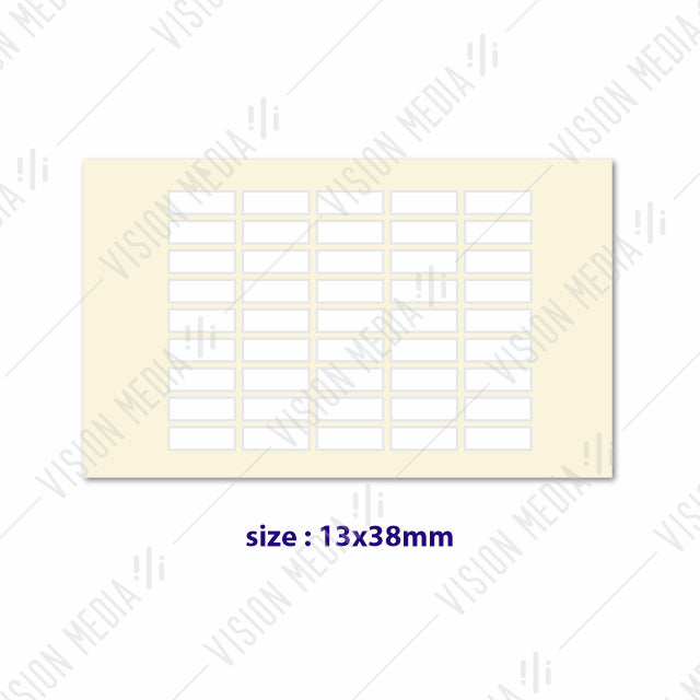 LABEL STICKER 13MM X 38MM