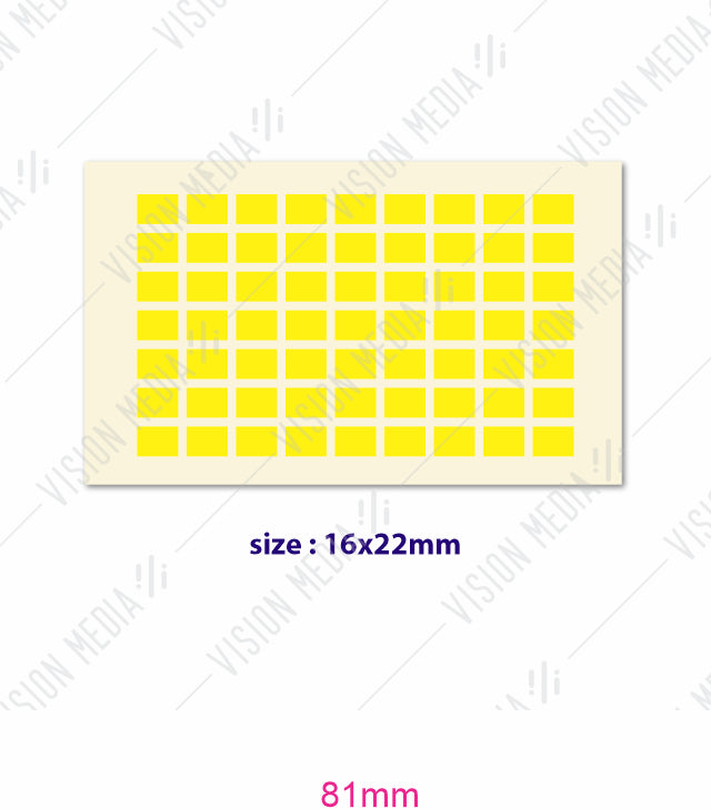 LABEL STICKER 16MM X 22MM