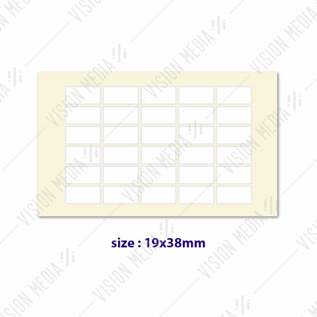 LABEL STICKER 19MM X 38MM